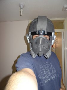 The mask after completion of the construction - ready for finishing.
