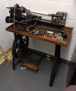 That beautiful treadle lathe.